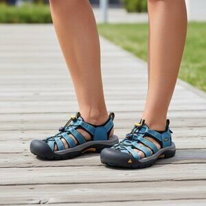 *Keen Newport H2 Waterproof Sandals 39 Blue Outdoor Hiking Camping Water Shoe